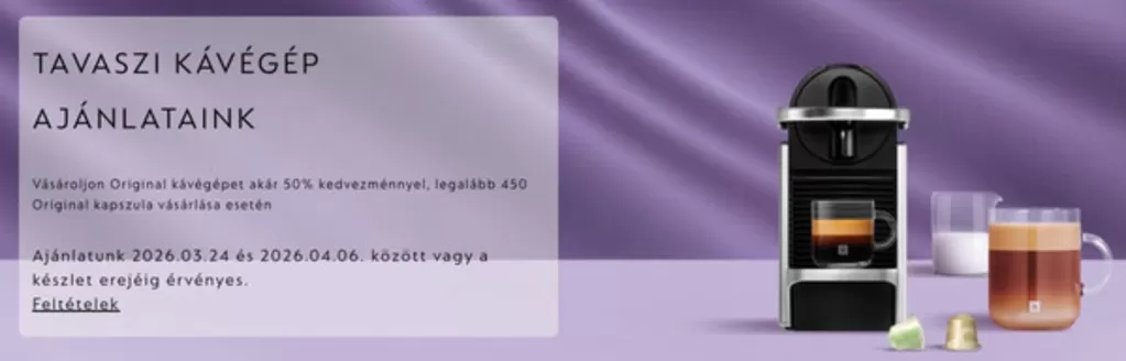 Nespresso katalógus, Diósd | Nespresso ajánlatunk érvényes | 2026-03-24T00:00:00.000Z - 2026-04-06T00:00:00.000Z