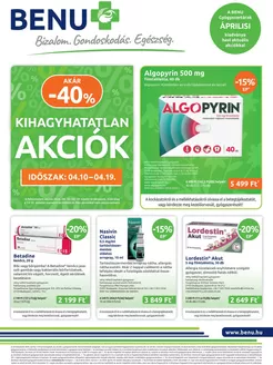 BENU Gyógyszertárak katalógus, Budapest | BENU Gyógyszertárak akciós | 2026-04-01T00:00:00.000Z - 2026-12-31T00:00:00.000Z