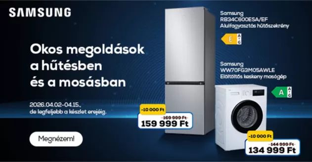 Euronics katalógus | A legjobb akcióink | 2026-04-02T00:00:00.000Z - 2026-04-15T00:00:00.000Z