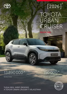 Toyota katalógus, Kunszentmiklós | Arlista toyota urban cruiser | 2026-01-01T00:00:00.000Z - 2026-12-31T00:00:00.000Z