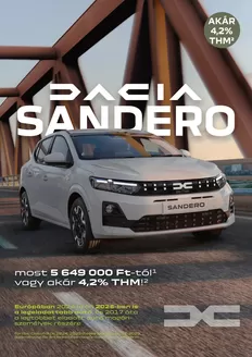 Dacia katalógus, Sopron | Dacia Sandero Árlista letöltése | 2026-05-07T00:00:00.000Z - 2026-05-21T00:00:00.000Z