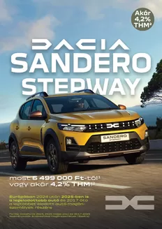 Dacia katalógus, Győr | Dacia Sandero Stepway Árlista letöltése | 2026-07-26T00:00:00.000Z - 2026-08-09T00:00:00.000Z