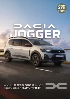 Dacia katalógus, Győr | Dacia Jogger Árlista letöltése | 2026-07-26T00:00:00.000Z - 2026-08-09T00:00:00.000Z