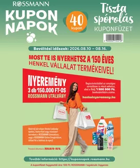 Rossmann katalógus, Tab | Csúcsajánlatok minden kedvezményvadásznak | 2026-08-10T00:00:00.000Z - 2026-08-16T00:00:00.000Z