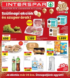 Interspar katalógus | INTERSPAR szórólap | 2026-08-06T00:00:00.000Z - 2026-08-12T00:00:00.000Z