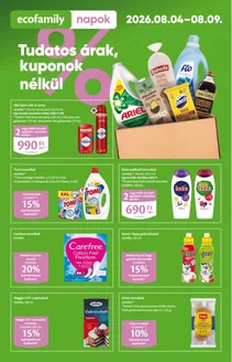 Eco Family katalógus, Gyöngyös | Ecofamily Akciós újság | 2026-08-04T00:00:00.000Z - 2026-08-09T00:00:00.000Z