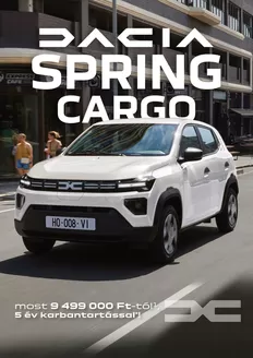 Dacia katalógus | Dacia SPRING árlista letöltése | 2026-08-05T00:00:00.000Z - 2026-08-19T00:00:00.000Z