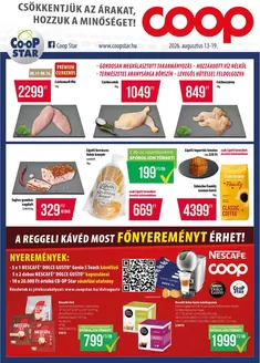 Coop katalógus | Coop regionális szórólap augusztus 3. hét - Co-op Star | 2026-08-13T00:00:00.000Z - 2026-08-19T00:00:00.000Z