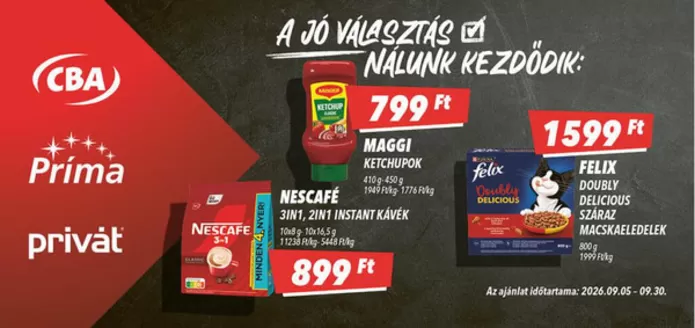 CBA katalógus, Isaszeg | CBA akciós | 2026-09-05T00:00:00.000Z - 2026-09-30T00:00:00.000Z