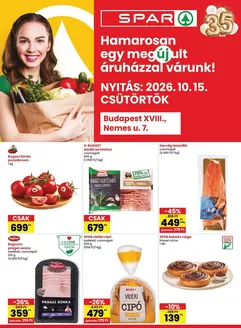 Spar katalógus | SPAR Budapest XVIII. Nemes u. üzlet újranyitás | 2026-10-15T00:00:00.000Z - 2026-10-21T00:00:00.000Z