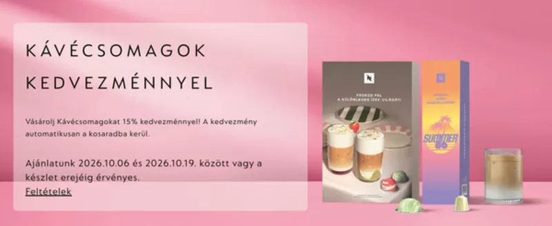 Nespresso katalógus, Bonyhád | Nespresso ajánlatunk érvényes | 2026-10-06T00:00:00.000Z - 2026-10-19T00:00:00.000Z