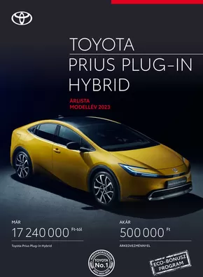 Toyota katalógus, Monor | arlista prius plug in | 2025-05-09T00:00:00.000Z - 2026-05-09T00:00:00.000Z
