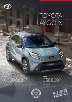 Toyota katalógus | arlista aygo x 2024 | 2025-06-02T00:00:00.000Z - 2026-06-02T00:00:00.000Z