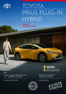 Toyota katalógus, Pécs | arlista prius plug in 2025 | 2025-06-18T00:00:00.000Z - 2026-06-18T00:00:00.000Z