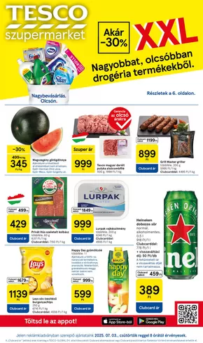 Tesco katalógus, Győr | Ajánlatok kedvezményvadászoknak | 2025-07-03T00:00:00.000Z - 2025-07-09T00:00:00.000Z