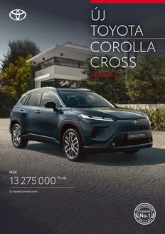 Toyota katalógus, Békéscsaba | arlista uj corolla cross | 2025-07-11T00:00:00.000Z - 2026-07-11T00:00:00.000Z