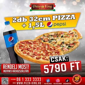 Pizza King katalógus, Dunakeszi | Kedvezmények és akciók | 2025-07-16T00:00:00.000Z - 2025-07-30T00:00:00.000Z
