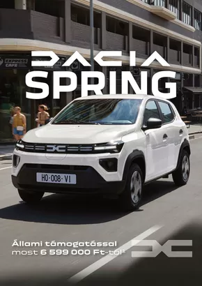 Dacia katalógus, Csorna | Dacia Spring | 2025-01-01T00:00:00.000Z - 2025-12-31T00:00:00.000Z