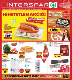 Interspar katalógus, Dunaharaszti | INTERSPAR | 2025-07-17T00:00:00.000Z - 2025-07-23T00:00:00.000Z