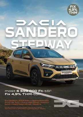 Dacia katalógus, Csorna | Dacia Sandero Stepway | 2025-01-01T00:00:00.000Z - 2025-12-31T00:00:00.000Z