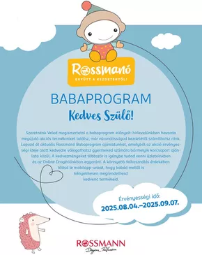 Rossmann katalógus, Eger | A legjobb ajánlataink Önnek | 2025-07-30T00:00:00.000Z - 2025-09-07T00:00:00.000Z