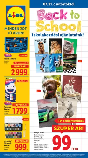 Lidl katalógus, Debrecen | Iskolakezdési ajánlataink - 31. hét | 2025-07-31T00:00:00.000Z - 2025-08-22T00:00:00.000Z