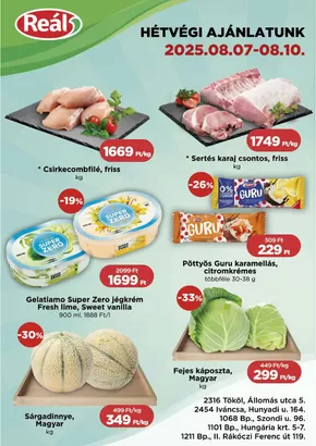 Real katalógus, Kalocsa | Bevásárló hétvége Pest | 2025-08-07T00:00:00.000Z - 2025-08-10T00:00:00.000Z