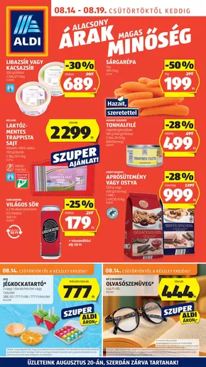 Aldi katalógus, Kadarkút | Következő heti ALDI akciós újság | 2025-08-14T00:00:00.000Z - 2025-08-19T00:00:00.000Z