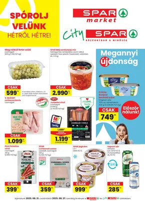 Spar katalógus, Szeged | Nagyszerű kedvezmények kiválasztott termékekre | 2025-08-21T00:00:00.000Z - 2025-08-27T00:00:00.000Z