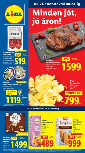 Lidl katalógus, Gyöngyös | Akciós újság – 34. hét | 2025-08-21T00:00:00.000Z - 2025-08-27T00:00:00.000Z