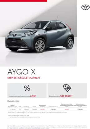 Toyota katalógus, Szekszárd | arlista aygo x akciok | 2025-08-18T00:00:00.000Z - 2026-08-18T00:00:00.000Z