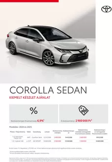 Toyota katalógus, Vác | arlista corolla sedan akciok | 2025-08-18T00:00:00.000Z - 2026-08-18T00:00:00.000Z