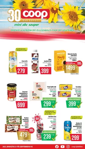 Coop katalógus, Nyírlugos | Nagyszerű ajánlat minden ügyfélnek | 2025-08-21T00:00:00.000Z - 2025-09-03T00:00:00.000Z