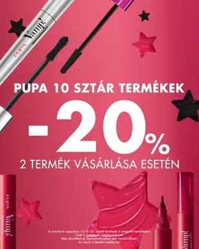 Pupa katalógus, Pécs | 20% | 2025-08-15T00:00:00.000Z - 2025-08-25T00:00:00.000Z