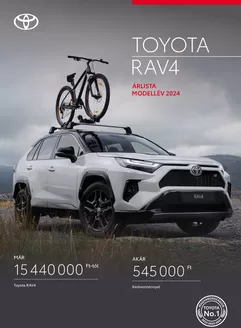 Toyota katalógus, Pécs | arlista rav4 2024 | 2025-09-01T00:00:00.000Z - 2026-09-01T00:00:00.000Z