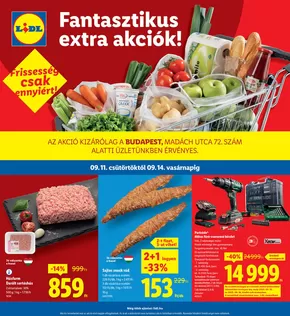 Lidl katalógus, Budapest | Nagyszerű ajánlat a kedvezményvadászoknak | 2025-09-11T00:00:00.000Z - 2025-09-14T00:00:00.000Z