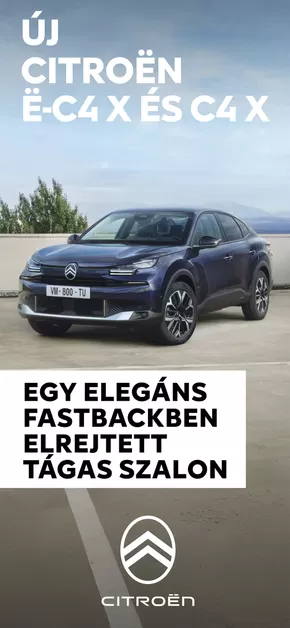 Citroën katalógus, Hódmezővásárhely | Új ë-C4 X | 2025-09-09T00:00:00.000Z - 2025-09-23T00:00:00.000Z