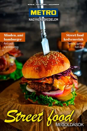 Metro katalógus, Miskolc | Street food megoldások | 2025-09-10T00:00:00.000Z - 2025-09-24T00:00:00.000Z