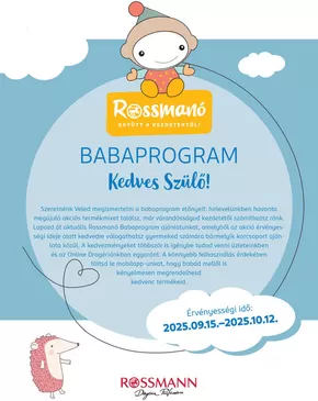 Rossmann katalógus, Eger | Rossmann Baba | 2025-09-12T00:00:00.000Z - 2025-10-12T00:00:00.000Z