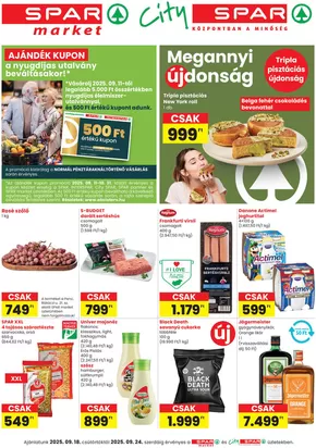 Spar katalógus, Nyíregyháza | Széles választék az ajánlatokból | 2025-09-18T00:00:00.000Z - 2025-09-24T00:00:00.000Z