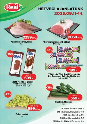 Real katalógus | Bevásárló hétvége Pest | 2025-09-14T00:00:00.000Z - 2025-09-28T00:00:00.000Z
