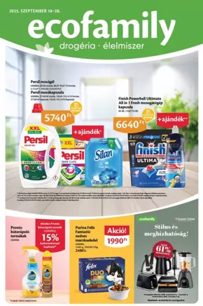 Eco Family katalógus, Mátészalka | Ecofamily akciós újság | 2025-09-18T00:00:00.000Z - 2025-10-02T00:00:00.000Z