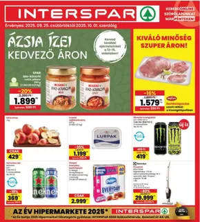 Interspar katalógus | Csúcsajánlatok a takarékosoknak | 2025-09-25T00:00:00.000Z - 2025-10-01T00:00:00.000Z