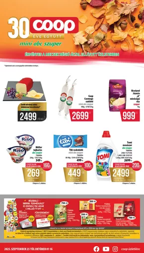Coop katalógus, Mezőcsát | Coop regionális szórólap szeptember 4. hét - Mecsek | 2025-09-25T00:00:00.000Z - 2025-10-01T00:00:00.000Z
