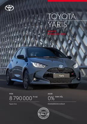 Toyota katalógus, Debrecen | arlista uj yaris 2025 | 2025-09-22T00:00:00.000Z - 2026-09-22T00:00:00.000Z