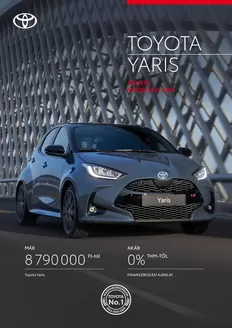 Toyota katalógus, Pécs | arlista uj yaris 2025 | 2025-09-22T00:00:00.000Z - 2026-09-22T00:00:00.000Z