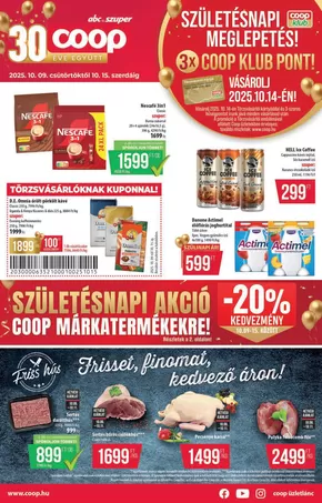 Coop katalógus, Miskolc | Coop országos szórólap október 2. hét - Abc-Szuper | 2025-10-09T00:00:00.000Z - 2025-10-15T00:00:00.000Z