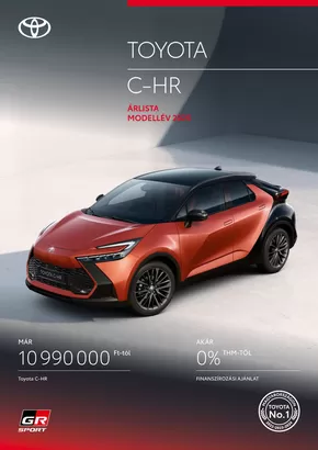 Toyota katalógus | arlista toyota c hr 2025 | 2025-10-14T00:00:00.000Z - 2025-10-28T00:00:00.000Z