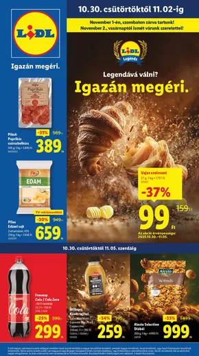 Lidl katalógus, Gyomaendrőd | Akciós újság – 44. hét | 2025-10-30T00:00:00.000Z - 2025-11-05T00:00:00.000Z
