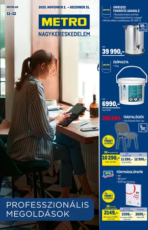 Metro katalógus, Gárdony | Professzionális irodai megoldások 2025/11-12 | 2025-11-02T00:00:00.000Z - 2025-12-31T00:00:00.000Z